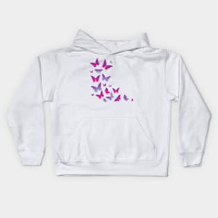 Butterfly - Pink Butterflies Kids Hoodie